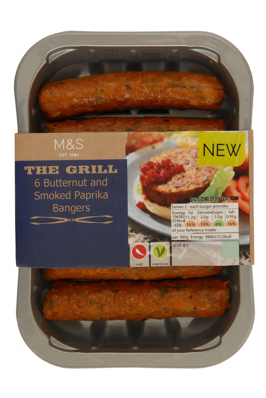 Vegetariand sausages | M&S butternut and smoked paprika sausages